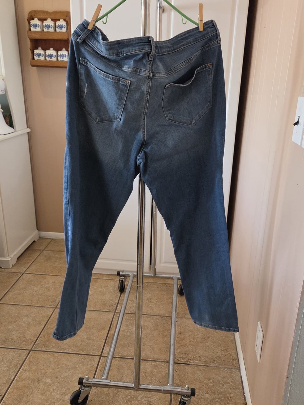Women's Dark Blue Denim Jeans - Classic Straight Fit
